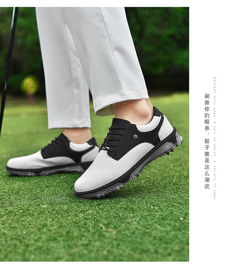 Product Introduction of Plus Size Golf Shoes for Men Breathable Nail Resistant Non slip Lace up Sports Shoes 3