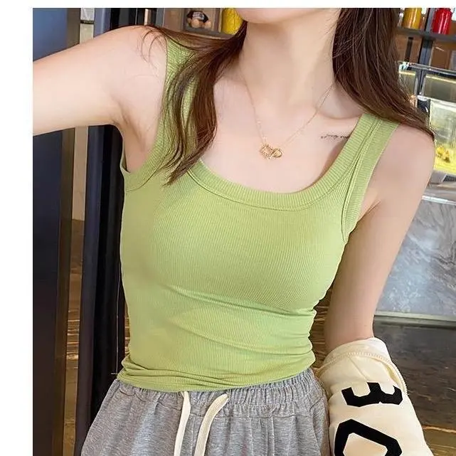 Áo Thun Nữ ÁO HAI DÂY BẢN TO CỔ U Chất Thun Gân Tăm Lụa Lạnh Phù Hợp Với Mùa Hè Top Women 5