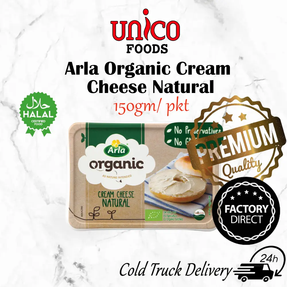 [UNICOFOODS] Arla Organic Cream Cheese Natural (150gm/pkt)