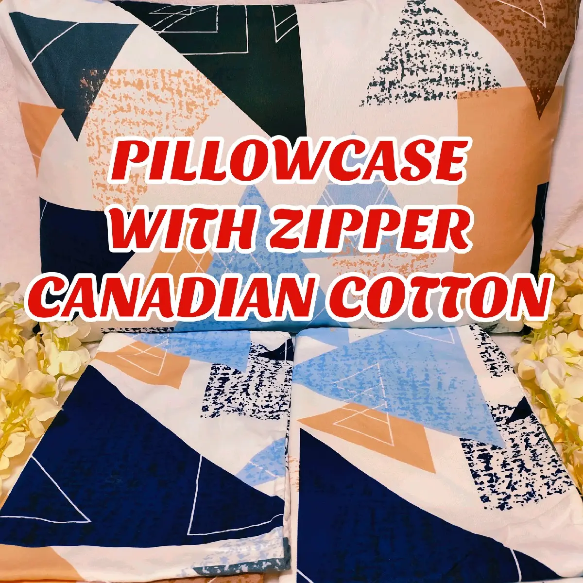 NATHAN BEDDINGS-PILLOWCASE WITH ZIPPER MEDIUM CANADIAN COTTON Kasya hangang 18x28 na unan ni dakki