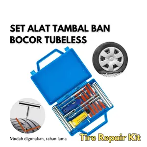 Tire Repair Kit Set Alat Tambal Ban Bocor Tubeless BR069 Pebaikan Tubles Mobil Motor Ban Otomatis