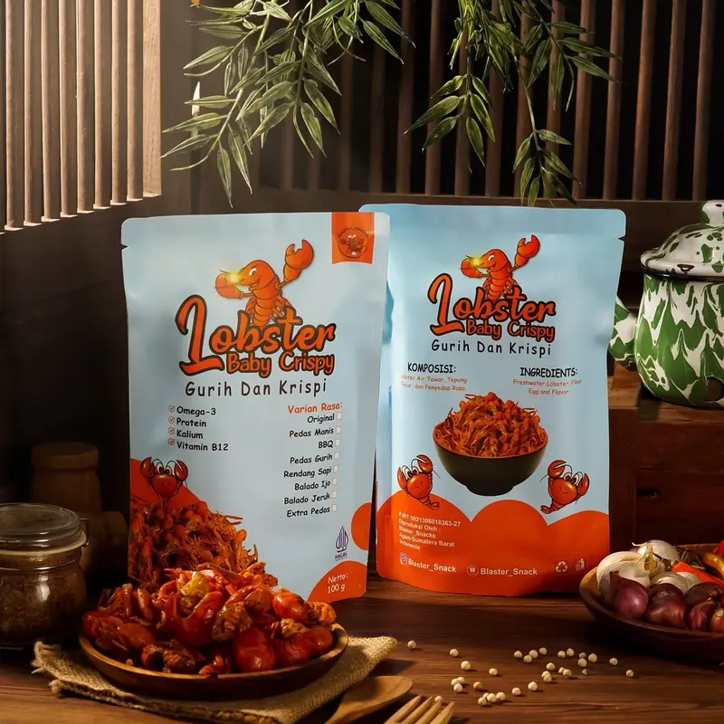 Lobster air tawar krispi kemasan 100 gram (isi 5 pcs) 3