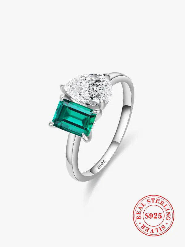 925 Sterling Silver Fashionable Zirconia Ring, Luxury Wedding Fine Jewelry for Women, Trendy All-match & Exquisite Jewelry for Gift 0