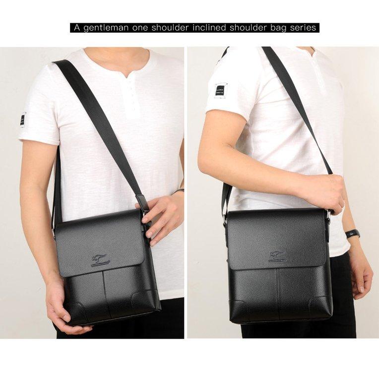 Product Introduction of PU Leather Men Crossbody Bag Waterproof Large Capacity Shoulder Bags For Boys Trendy Design Messenger Bags 12