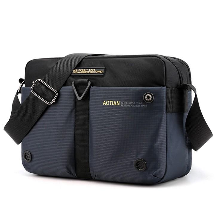 Cặp đeo chéo công sở vải bố túi hộp AOTIAN H1991 Shalla Nam Bag