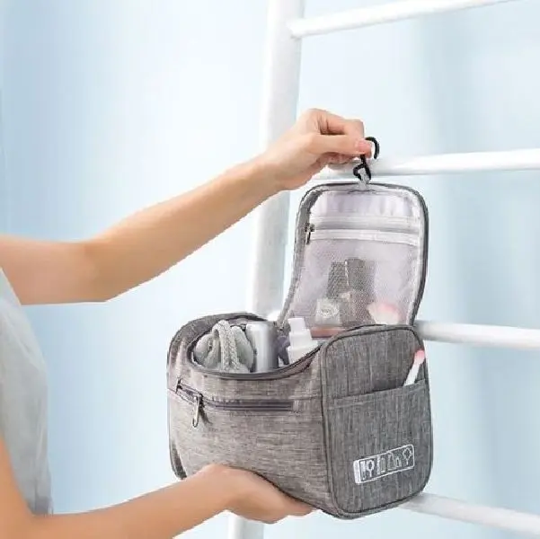 SOLID COLOR Korean TOILETRY Bag / Tas Penyimpanan Alat2 Mandi dan Kosmetik 6