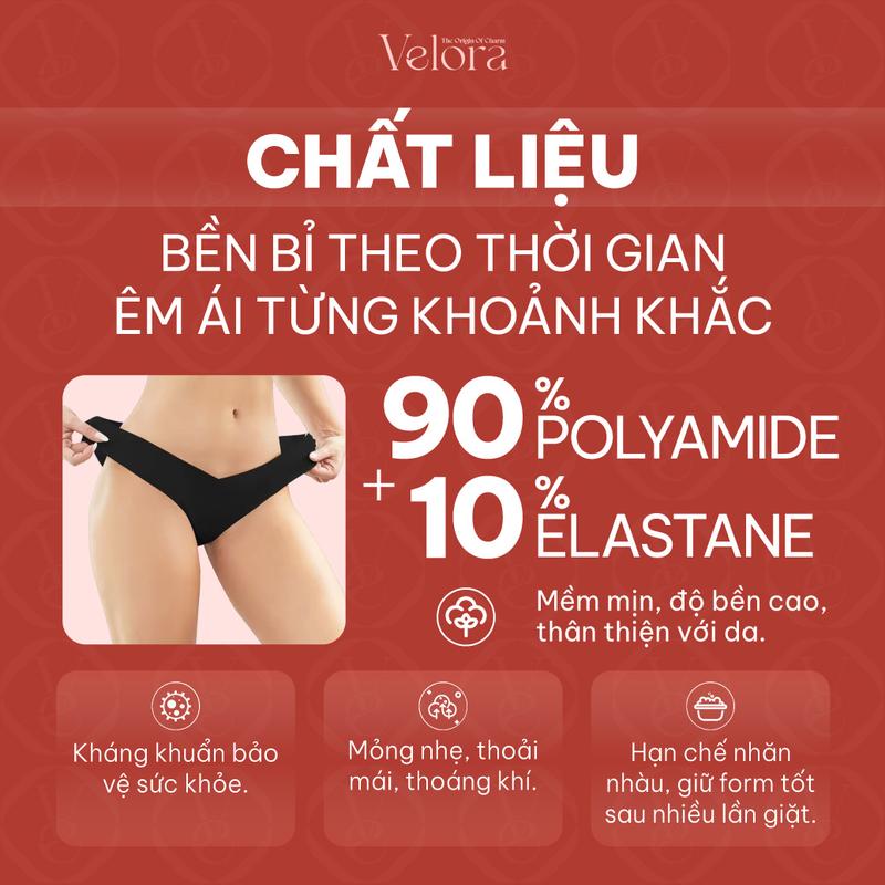 Product Introduction of [Combo 5 ] Quần Lót Su Cheeky Tam Giác Mỏng Nhẹ, Thoáng Mát, Không Viền, Đàn Hồi Thoải Mái - VELORA Nữ Women 4