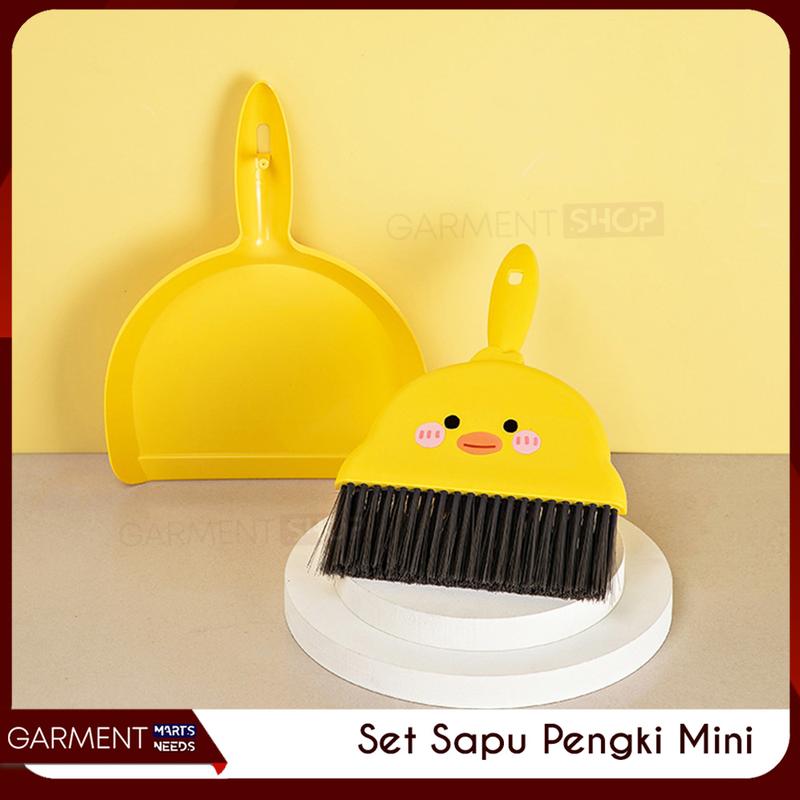 Sapu Pengki Mini Pembersih Debu Meja Mobil Karakter Baby Cleaning Broom Set Cikrak Dustpan 3