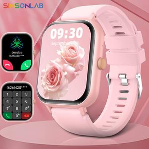 SIMSONLAB 多機能スマートウォッチ、心拍数モニタリングと睡眠トラッキング機能付きデジタルファッションウォッチ、男女兼用スポーツウォッチ、ウェアラブルデバイス