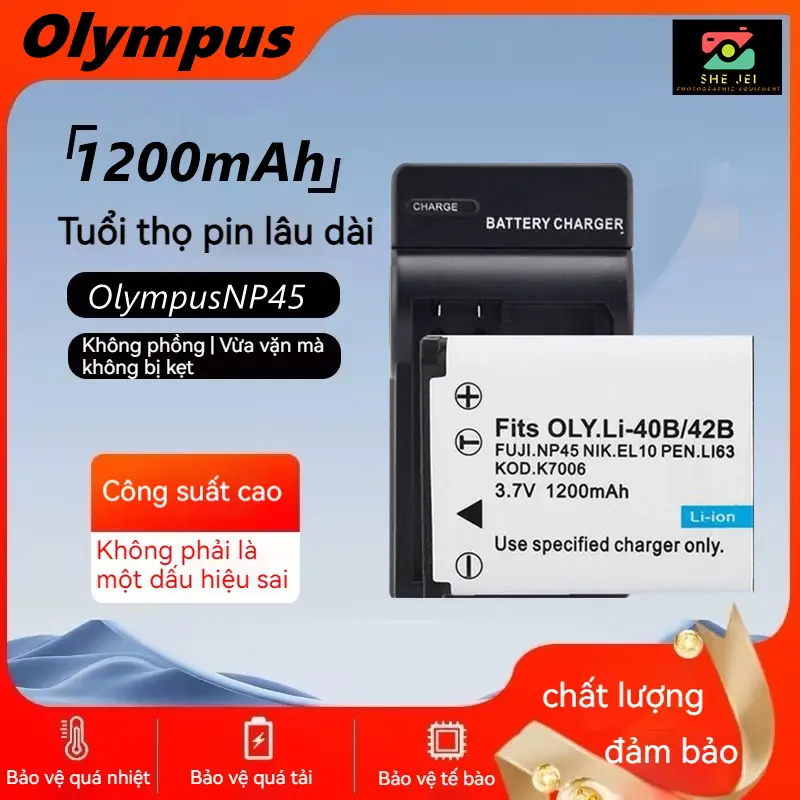 Bộ sạc pin máy ảnh, dành cho máy ảnh Olympus U5000, U5010, U7010, U7020 Phụ Kiện 0