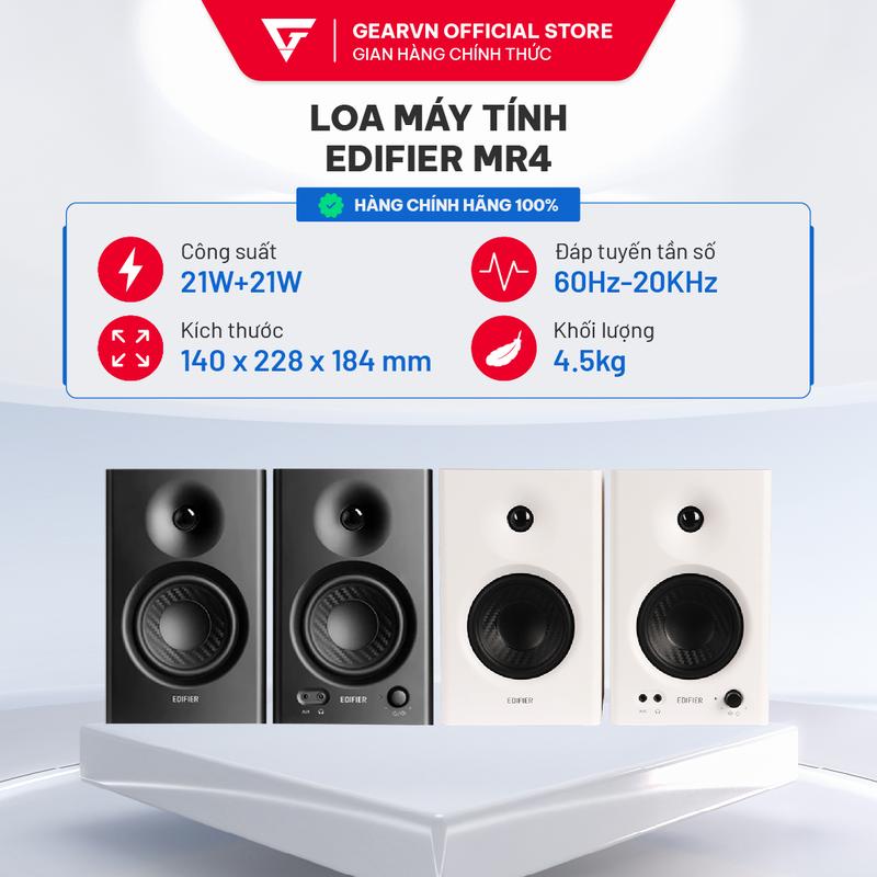 Bộ Loa kiểm âm máy tính Edifier MR4 (Công suất 42W/ Vỏ gỗ/ Bảo hành 12 tháng) Củ Loa Nghe Nhạc