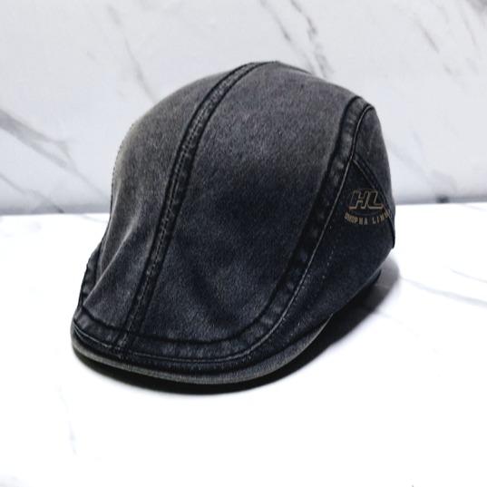 Mũ bê rê thời trang bít đuôi, Nón Beret, Nghệ Sĩ thời trang, Nón mỏ vịt - Mũ Nồi Nam Mẫu Mới 2024 (A78- Màu Đen)