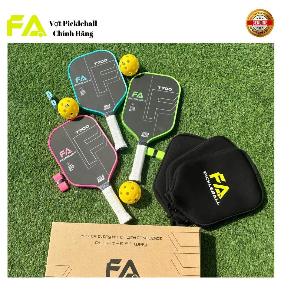 (Tặng Bóng+Túi+quấn cán) Vợt Pickleball FA Carbon siêu nhám T700 Chính Hãng Cao Cấp, Vợt pickleball cho người mới chơi, vợt pickleball công thủ toàn điện, vợt pickleball cho nữ, vợt pickleball cho trẻ nhỏ, vợt pickleball hot 2024
