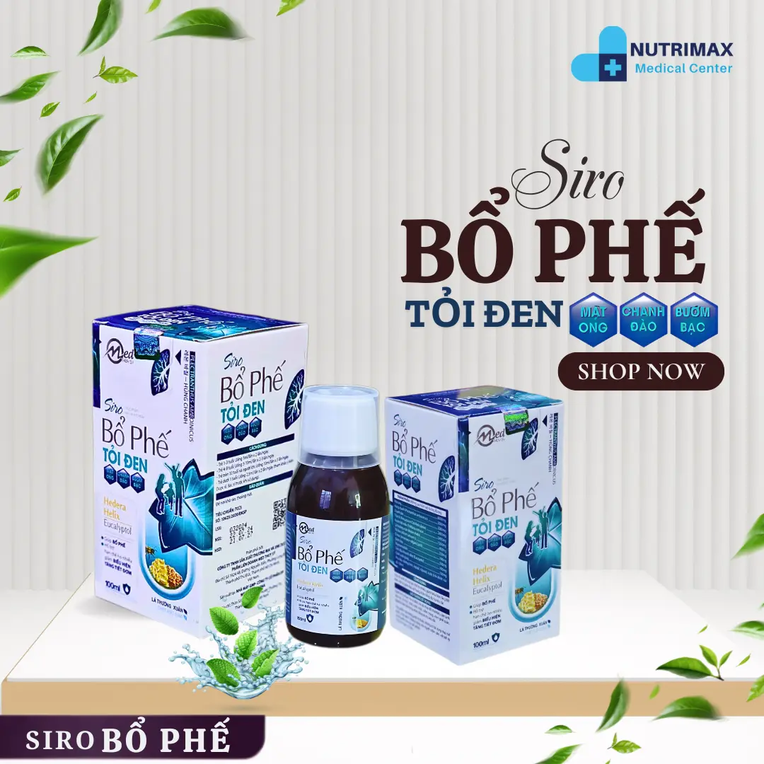 Siro Bổ Phế Tỏi Đen - Chai 100ml - Giúp Hạn Chế Ho Nhiều, Giảm Tiết Dịch Đờm