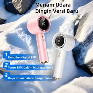 cod High-Speed Kipas 100 Gear Wind Kipas Angin Digital Display Adjustable Turbo Kipas Tangan USB Rechargeable kipas kipas angin portable