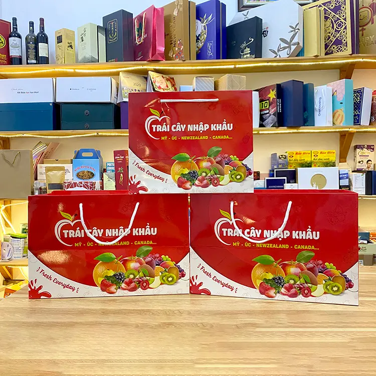 Túi Giấy Đựng Hoa Quả, Đựng Trái Cây Nhập Khẩu, Đủ Màu, Đủ Size 1kg 2kg 3kg 4kg 5kg 2