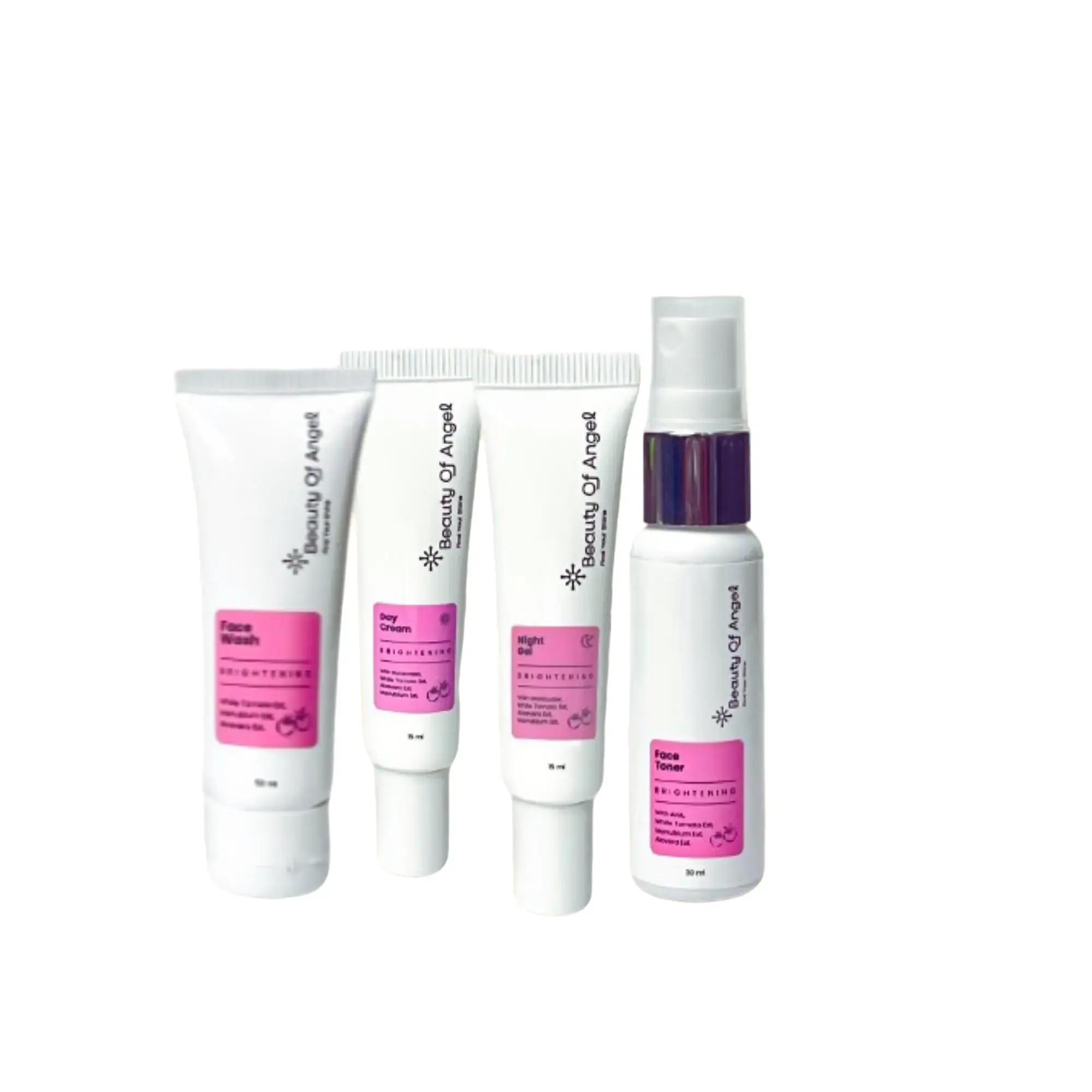 Beauty Of Angel White Tomato Skincare Kecantikan Perawatan Kulit Wajah 4in1 Series Krim Pelembab Pagi Dan Malam Face Wash Toner Membantu Membersihkan Dari Kotoran Debu Mencerahkan Serta Melembabkan Kulit Aging Dewasa Pencerah Tubuh Muka Vitamin  Wanita