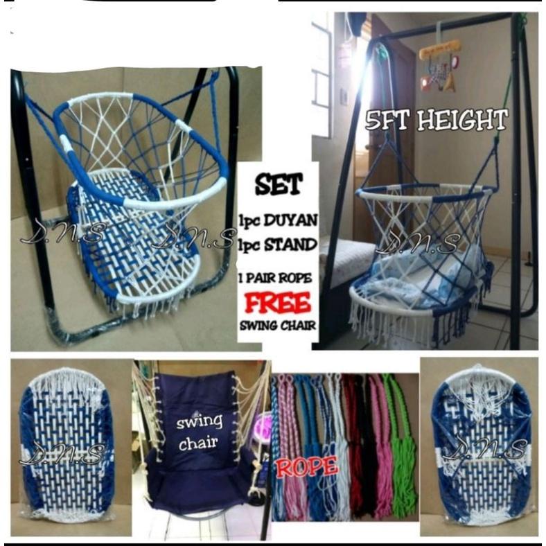 duyan with stand with FREEBIES (pair rope & swingchair) bab - TikTok ...