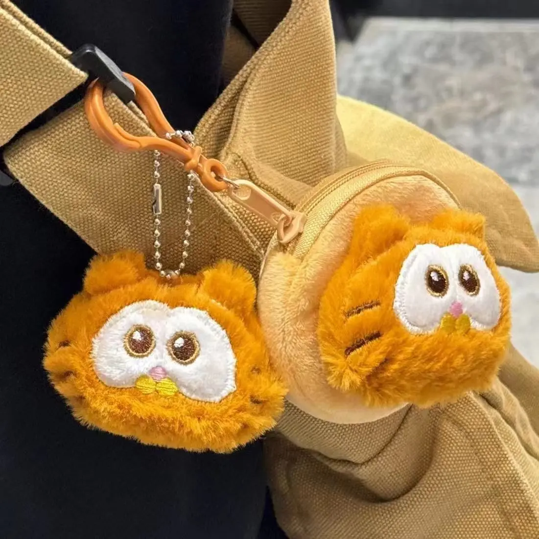 ví đựng tiền Xu Garfield, Thiết Kế Hoạt Hình Nhồi Bông Mềm Mại Và Đáng Yêu, Hộp Đựng Thẻ Dễ Thương, Túi Đựng Tai Nghe Cô Gái Ngọt Ngào Mặt Dây Chuyền Búp Bê Wallet