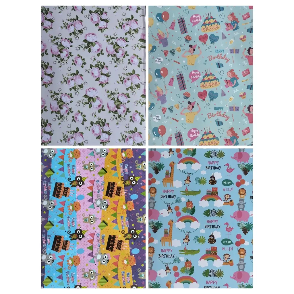 Jasa bungkus kado/ kertas kado Sansan Wawa Tema Birthday