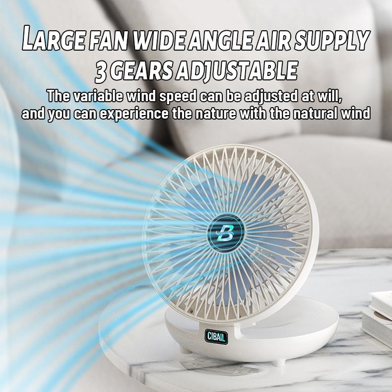 Quạt lớn Quạt sạc 10000mAh Quạt treo tường nhỏ gọn Quạt mini 3 vị trí Quạt để bàn USB treo tường có thể gập lại Có thể Điều chỉnh Quạt Mini Kipas Làm mát nhỏ Máy tính để bàn cầm tay Pin văn phòng USB Quạt dã ngoại di động có thể sạc lại Sương 2