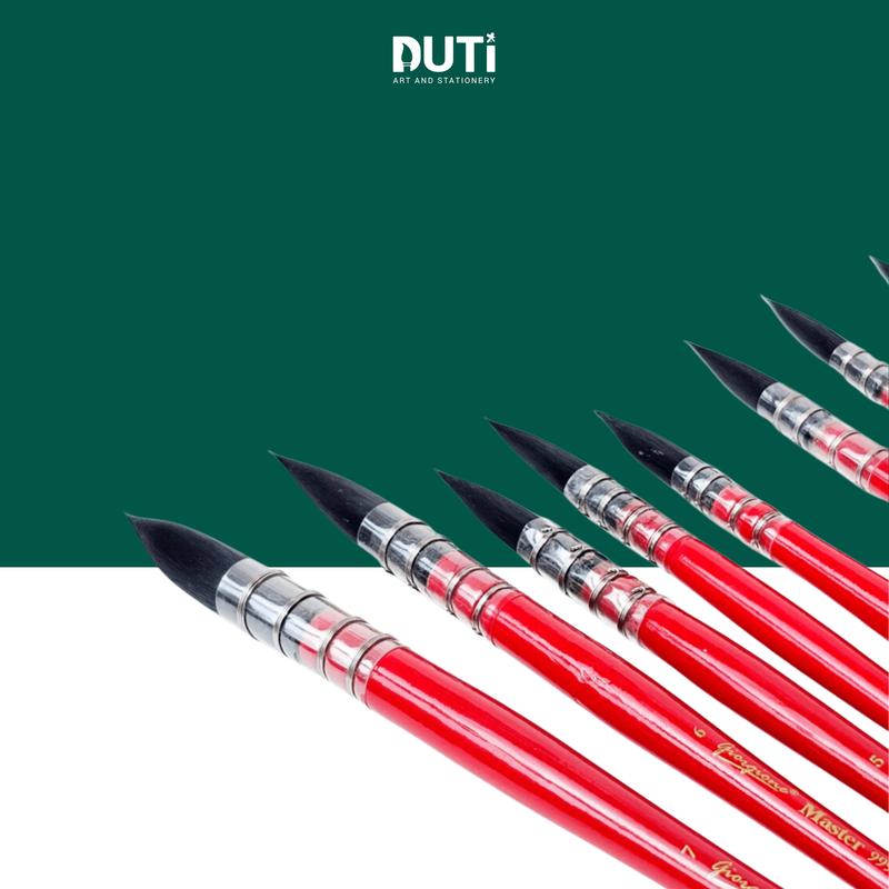 Cọ Móp Đầu Nhọn Lông Chồn Đen Giorgione Ngậm Nước Cao Loang Màu Mềm Mại Chuyên Dùng Vẽ Màu Nước Cọ Hoạ Sĩ Chuyên Dụng Size 0-7 Hàng Chính Hãng - Hoạ Cụ DUTi