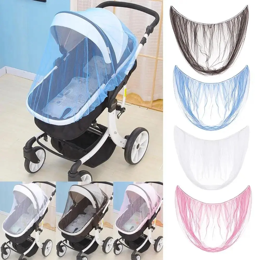 Baby Stroller Mosquito Net Pushchair Mosquito Insect Shield Net Safe Infant Protection Mesh Stroller Accessories 150cm