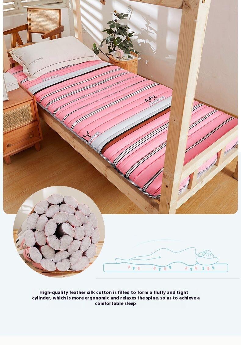 Product Introduction of Dedicated student single adult bunk bed, foldable mattress, dormitory essential item, double person 7