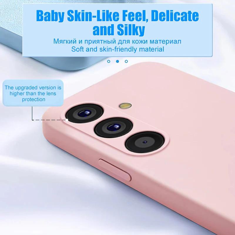Product Introduction of Camera Protect Soft Phone Case for Samsung Galaxy A05 A15 A25 A35 A55 5G  Liquid Silicone Couples Cover A 15 4G A55 A25 Global Protector Protection Protective Casing 3