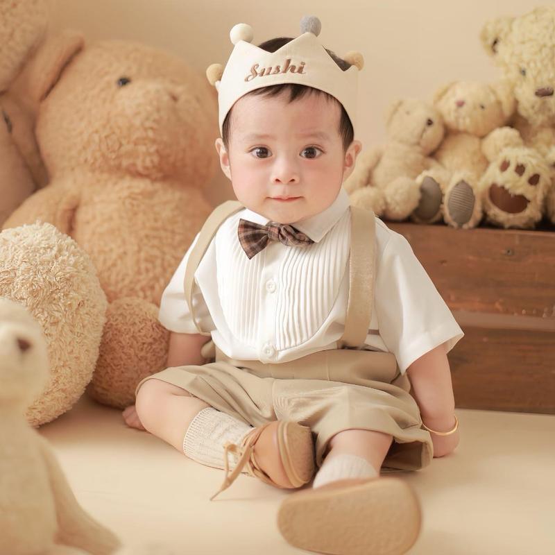 Bộ Quần áo Gile Thiết kế cho Bé trai dự tiệc | Áo Gile Quần Short Leeroy 2