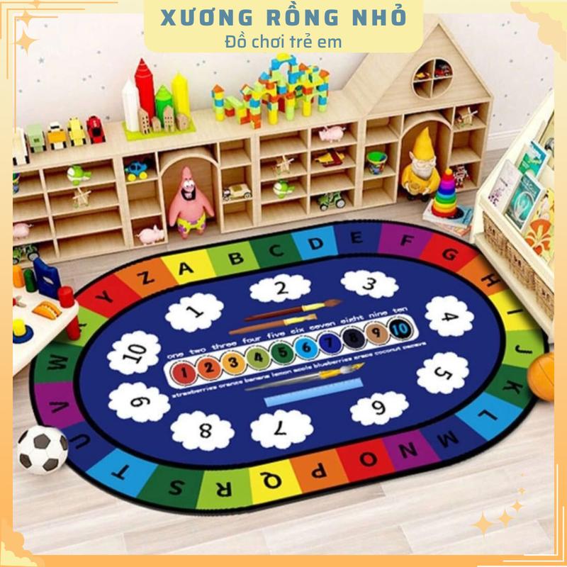Thảm Montessori cao cấp kích thước lớn, Thảm trải sàn cho bé hình elip size lớn Đồ Chơi