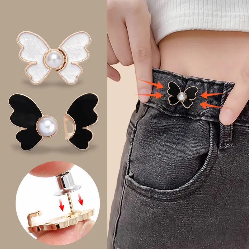 Khóa Bướm, Dễ Phối Đồ, Có Thể Tháo Rời, May Vá Miễn Phí, Vòng Eo Có Thể Điều Chỉnh Nút Bấm Làm Săn Chắc Có Thể Tháo Rời Dụng Cụ Thần Thánh