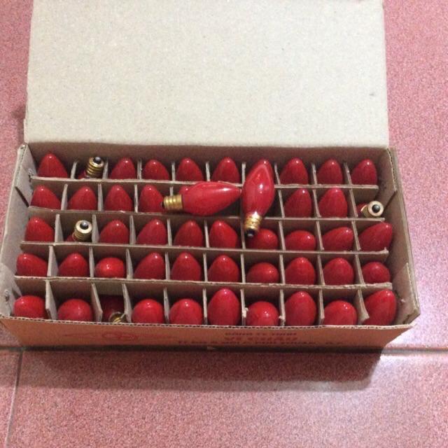 Combo 30quả Bóng nhót đỏ lắp đèn thờ bóng quả nhót e12 3