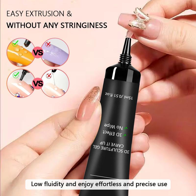 3D Nail Rhinestone Glue, Super Strong Gel Glue for Nail Charm, Nail Art Jewel Diamonds Gel for Women and Girls, Christmas Gifts for Girls 7