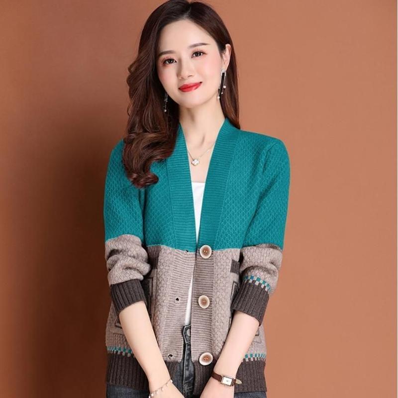 Áo Len Cardigan Dệt Kim, Dáng Rộng Vừa Vặn, Dễ Phối Đồ Dành Cho Áo Khoác Nữ 2