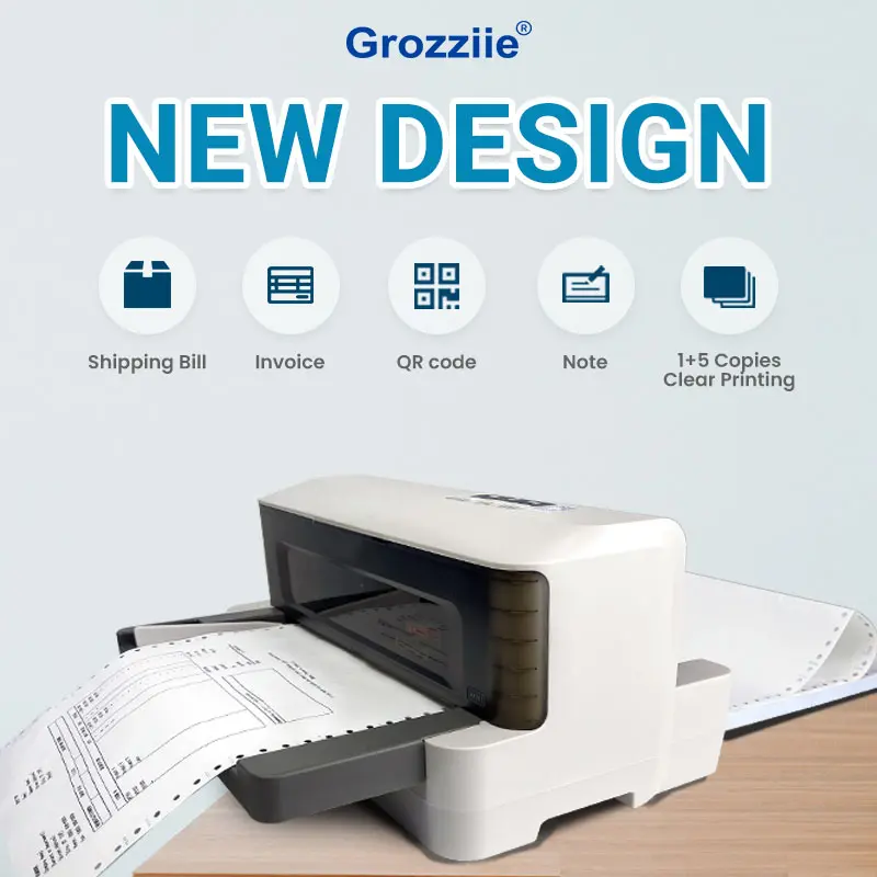 Dot Matrix Printer 1+5 Copies Carbon Paper Fast Shipping Tax Invoice Front & Rear Feed Paper