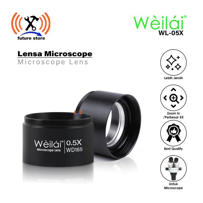 Gambar Weilai WL-05X Lensa Peninggi Microscope Mikroscope Auxiliary 0.5X Ori dari future store Kota Tangerang Tokopedia