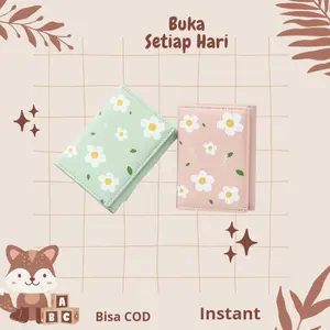 Dompet lipat wanita motif bunga