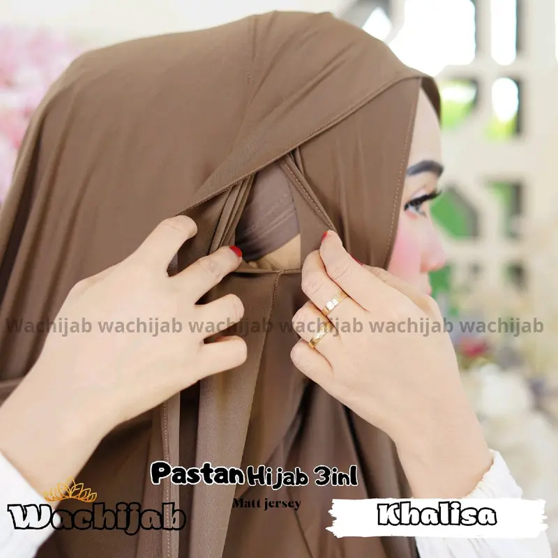 Pashmina Oval Inner ninja Bahan jersey pastan wachijab Hijab Wanita Muslim Kerudung Instan Panjang 1