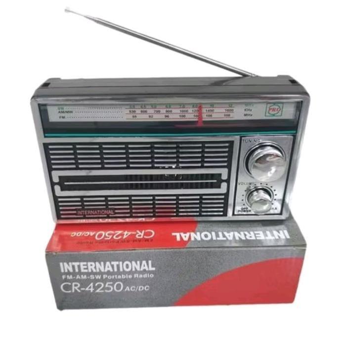 Gambar TTS International Radio National F-4250 AC DC Original FM AM SW Portabel dengan Baterai Operasional Stereo Termasuk AC DC dari SINAR TERANG SIMO MAKMUR Kota Surabaya Tokopedia