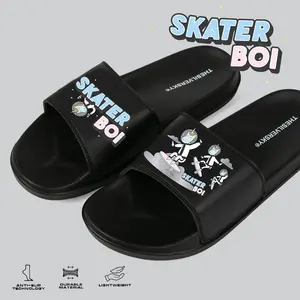 Thesilversky Skater Boi Kids Adults Premium Slides Sandal Anak Dewasa Slip On Cowo Cewe