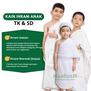 KAIN IHRAM ANAK TK KAIN IHRAM ANAK SD KAIN IHRAM ANAK INSTANT TK KAIN IHRAM ANAK INSTANT SD KAIN IHRAM PUTIH PERLENGKAPAN HAJI UMRAH ANAK