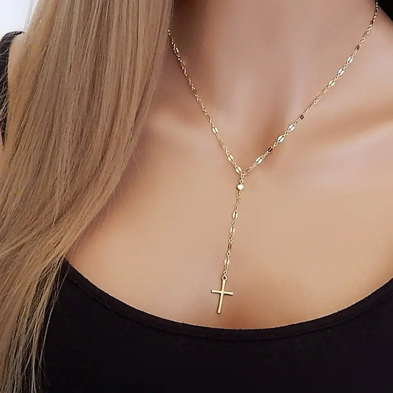 Vòng Cổ Mặt Dây Chuyền Xương Đòn Chữ Thập Cổ Điển Thời Trang, Dành Cho Nữ, 1 Chiếc, Hàng Mới Về Women Trang Sức Chain Jewelry Women Trang Sức dâ y c huyền