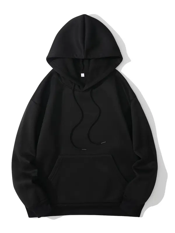 Women's Plain Drawstring Pocket Drop Shoulder Yoga Hoodie, THE GREEN HOODIE GIRL, Fashion Casual Hooded Long Sleeve Pullover for Daily Holiday Outdoor Wear, Hoodies for Women, Going Out Tops, Women's Clothes for Fall & Winter 6