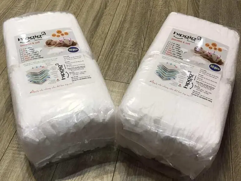 100 Miếng Tã/Bỉm Dán/Quần Hipgig A  Full Size Từ S-4XL (cho bé 4-20kg) hàng đủ miếng 1