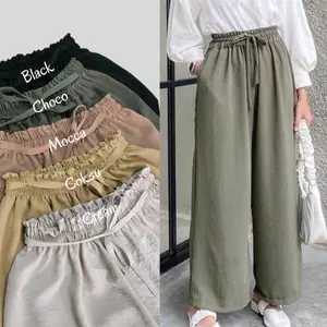 CELANA KULOT CRINKLE AIRFLOW / KULOT CRINKLE / CELANA CRINKLE / KULOT WANITA /CELANA WANITA   nyaman karet