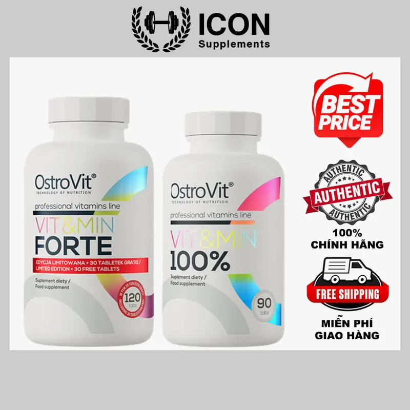 Thực Phẩm Bổ Sung Vitamin Tổng Hợp Ostrovit VIT&MIN FORTE (120 Viên) 0