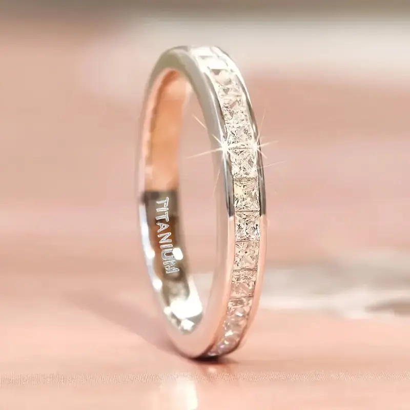 [Titanium Steel Wide Band Ring] 1pc Luxury Titanium Steel Wide Band Ring for Women, Simple Style, December Birthstone, Ideal for Daily Wear & Gifting, Perfect for Valentine'S Day, Anniversary, Christmas - All Seasons Jewelry 0