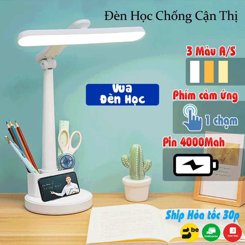 Đèn học tích điện điều chỉnh 3 chế độ màu dung lượng khủng 3200Mh bảo vệ thị lực Toro Việt Nam 4