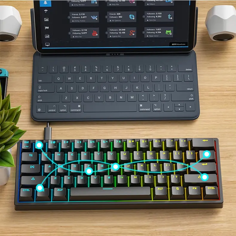 Bàn phím cơ Coputa bàn phím máy tính gaming laptop mini full LED 61 phím có dây K620 | BigBuy360 - bigbuy360.vn Bàn phím cơ Coputa bàn phím máy tính gaming laptop mini full LED 61 phím có dây K620 | BigBuy360 - bigbuy360.vn